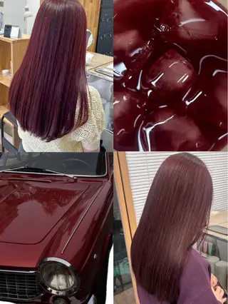 ロング カラー レイヤーカット🐺 hina🩶のヘアスタイル