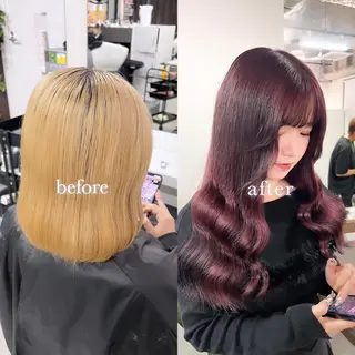 ロング カラー sio.nail&eyebrow salon shimokitazawa2号店所属・nailist mana𖤐´-のネイルデザイン