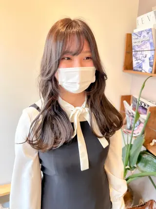 セミロング ボブ韓国風レイヤー 髪質改善/畠中ケントのヘアスタイル