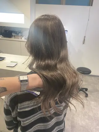 セミロング _WHITE難波店[アンダーバーホワイト]所属・艶カラー/髪質改善 /韓国風/中村嘉秀のヘアスタイル