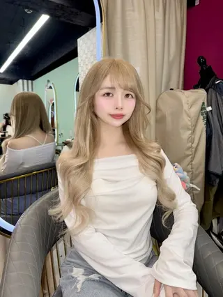ロング カラー&プルエクステ 大人気！！のヘアスタイル