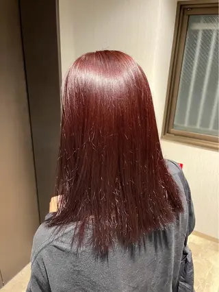 セミロング 松井ゆら/ 酸性ストレート/暖色のヘアスタイル