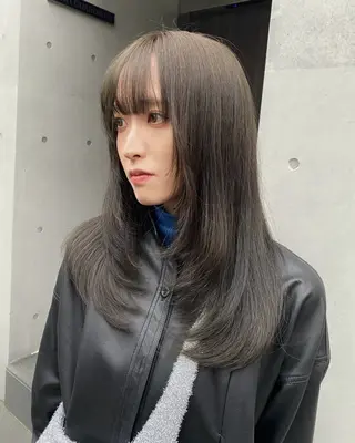 セミロング カラー 似合わせhair /モガミユナ🎀のヘアスタイル