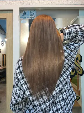 ロング カラー パーマ ヘアアレンジ メンズ キッズ ネイル マツエク・マツパ アイブロウ 🤍韓国風/艶髪🤍 鳥越美羽のヘアスタイル