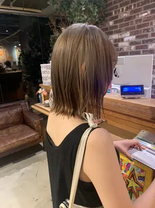 ミディアム カラー 古沢 新のヘアスタイル