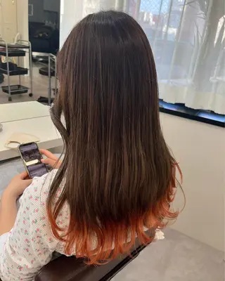 ロング 酸性縮毛矯正 Coreすずのヘアスタイル