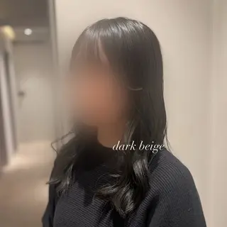 セミロング カラー 髪質改善カラー ベージュ🤎YUMEのヘアスタイル