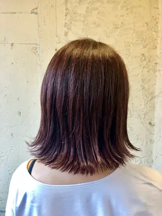 ミディアム カラー ⛄️艶カラー⛄️ ✨パーマ✨又吉のヘアスタイル