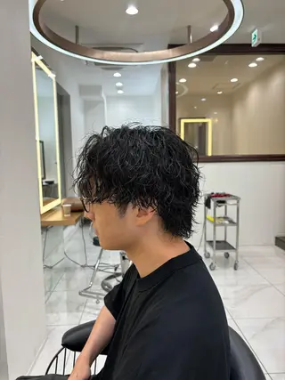 パーマ メンズ メンズパーマ/ メンズカット/仙田旭のヘアスタイル