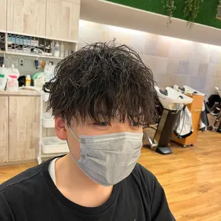 ショート カラー パーマ ヘアアレンジ メンズ メンズ特化 美容師かずまのヘアスタイル