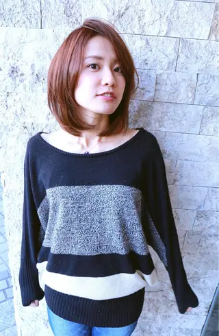 ショート ミディアム セミロング ロング カラー パーマ uno pulir所属・トップスタイリスト 永尾拓也のヘアスタイル