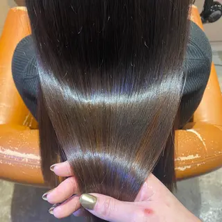 ロング カラー 髪質改善×矯正🫧 韓国ヘアasamiのヘアスタイル