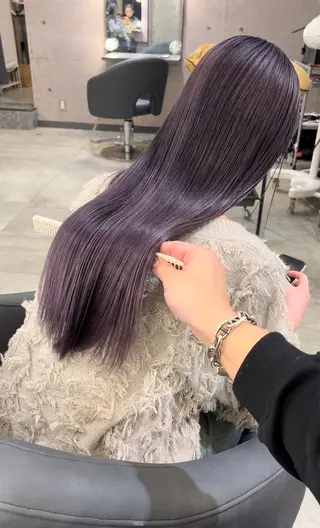 セミロング 髪質改善 Noe心斎橋店のヘアスタイル