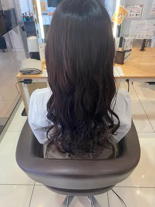 ロング ヘアアレンジ ミルクティーベージュ 暖色カラー/池田麻帆のヘアスタイル