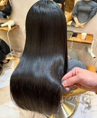 ロング みっちー/ブリーチ なしダブルカラーのヘアスタイル