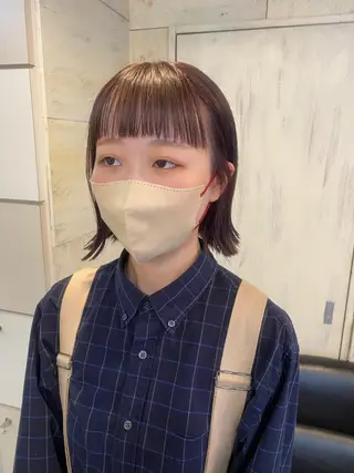 ショート カラー パーマ ヘアアレンジ 立川🤍韓国ヘア/ レイヤー🇰🇷🖤のヘアスタイル