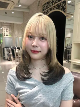 ミディアム カラー 髪質改善透明感カラー 🩶Nanakoのヘアスタイル