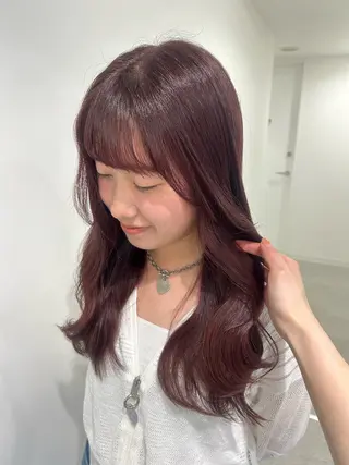 ロング カラー 愛結 暖色カラー🎀🩰のヘアスタイル