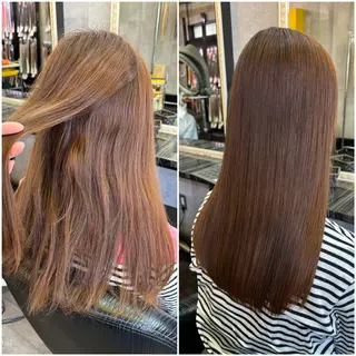 セミロング カラー パーマ 紺野 愛美のヘアスタイル