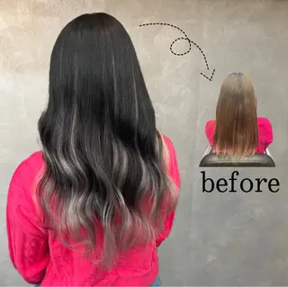 ロング ❤️‍🔥シールエク ＋カラー京❤️‍🔥のヘアスタイル