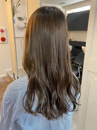 ロング ボブ/透明感カラー 岸本涼奈のヘアスタイル