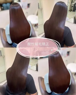 ロング 🫧オリーブカラー/ 酸性縮毛矯正銀座🫧のヘアスタイル