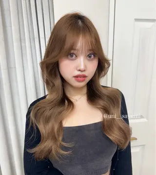 ロング カラー 韓国ヘア🦢🖤 Sayumiのヘアスタイル