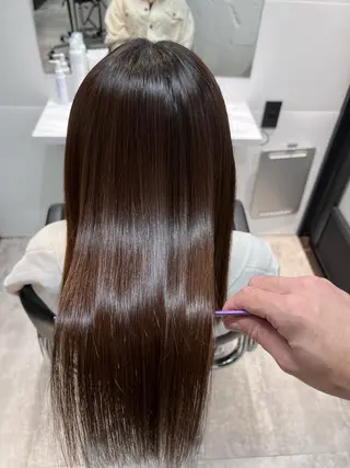 ロング 髪質改善/縮毛矯正 艶カラー/珠聡のヘアスタイル