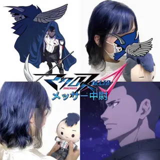 ミディアム カラー 推しカラー💫 ブリーチ💫若菜覚のヘアスタイル