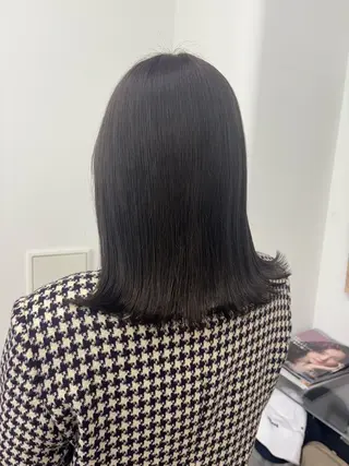 ミディアム リン🔔ボブ cut ベージュカラー🤎のヘアスタイル