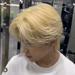 ミディアム ⭐️メンズ特化⭐️ パーマ カラーのヘアスタイル