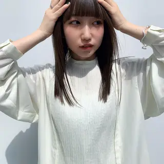 ミディアム カラー 似合わせカット⚪︎ /フェイスレイヤーのヘアスタイル