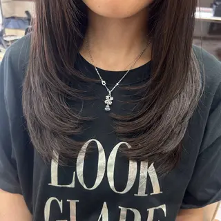 セミロング 🍊小川実里🍊 /カラーレイヤーのヘアスタイル