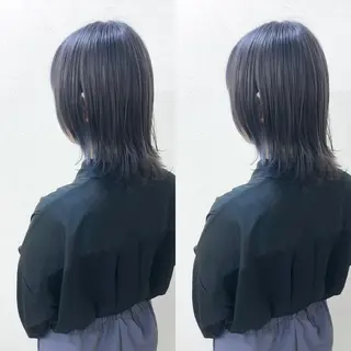 セミロング カラー Hanna by W_SALONのヘアスタイル