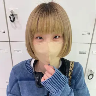 ショート カラー 🌼リナ🌼赤み消し オリーブ/ブラウンのヘアスタイル