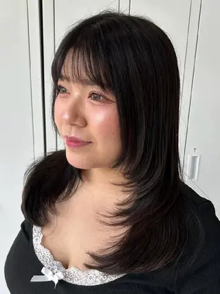 セミロング ヘアアレンジ 🫧透明感&暖色系 color/沙綾🧸のヘアスタイル