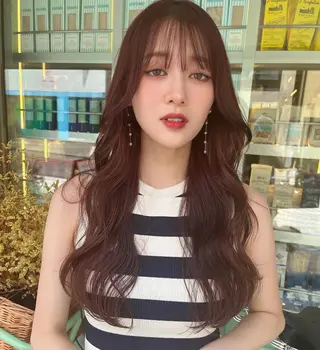 ミディアム カラー ヘアアレンジ 韓国/髪質改善💘 櫻井かれんのヘアスタイル