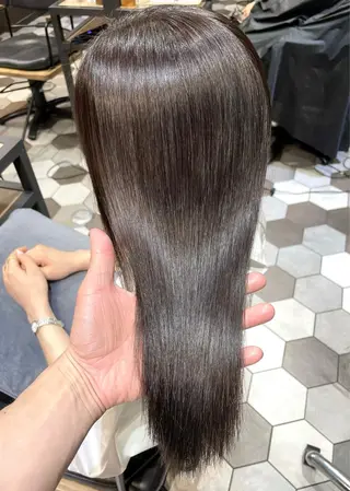 ロング カラー パーマ 縞田 健一のヘアスタイル