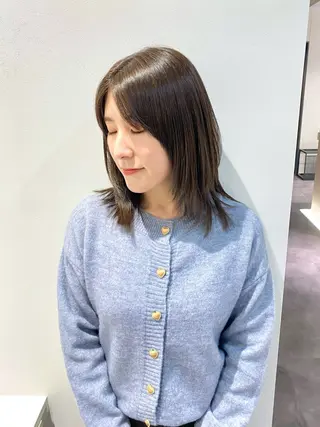 ミディアム カラー 髪質改善水素TR× レイヤーカット/熊澤のヘアスタイル