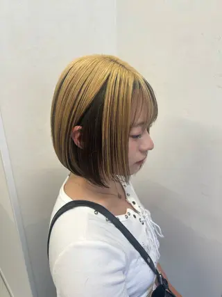 ミディアム カラー カットカラー募集中✨ 加藤りり菜のヘアスタイル