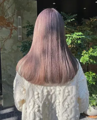 ロング カラー ボブ／レイヤー／艶 🦕risa  森下のヘアスタイル