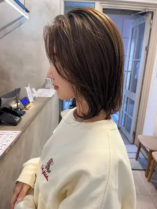 ミディアム カラー ナチュラルなヘア /ヨシダトモキのヘアスタイル