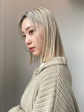 ミディアム カラー Lamana所属・透明感カラー/ 加瀬たまものヘアスタイル