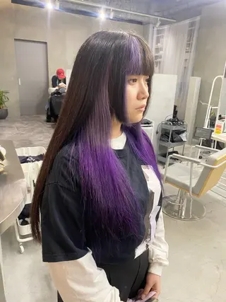 ロング カラー qulim所属・前橋 姫奈のヘアスタイル