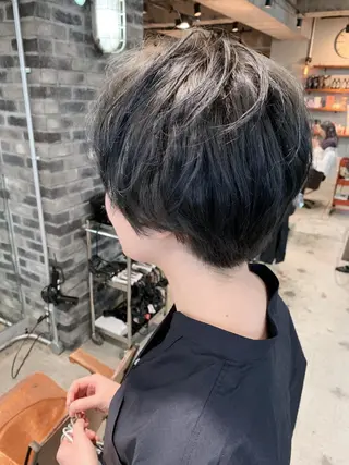 ショート カラー パーマ 代表 中島貴志のヘアスタイル