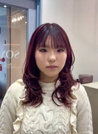 セミロング 橋本 しゅうまのヘアスタイル