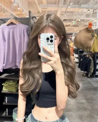 ロング 🤍韓国風透明髪🤍 レイヤー🤍きょうのヘアスタイル