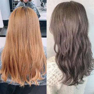 セミロング カラー サイドバング 🇰🇷沼田　拓斗のヘアスタイル