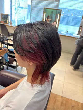ショート 大人カラー✳︎ボブ 横関由美のヘアスタイル