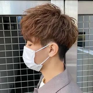 ショート カラー メンズ 【メンズ縮毛矯正】 田中秀斗のヘアスタイル